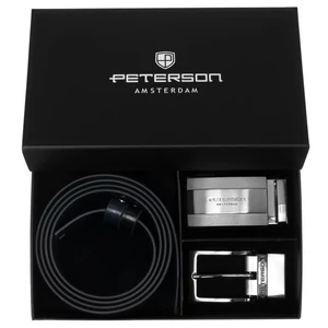 Peterson Kék-Fekete Öv Ajándékszett - 95 cm