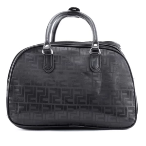 Kép 1/2 - Fekete Poliészter Női Mintás Utazótáska