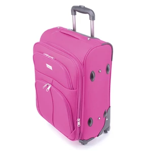 Kép 2/7 - Ormi 4 Kerekű Közepes Méretű Puha Bőrönd Pink