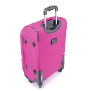 Kép 3/7 - Ormi 4 Kerekű Közepes Méretű Puha Bőrönd Pink