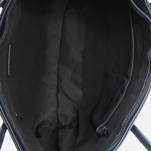Kép 5/5 - Fekete Műbőr Elegáns Női Kézitáska - Nagy méretű