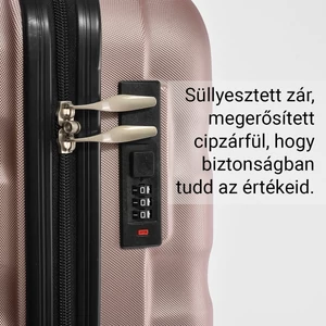 Kép 12/13 - Fekete .Ryanair Méretű Kabinbőrönd Biztonsági Zárral