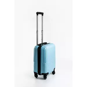 Kép 1/8 - Világoskék Wizzair ingyenes méretű kabinbőrönd (40x30x20 cm)