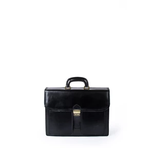 Kép 1/6 - Elegáns Maxmoda Fekete Valódi Bőr Aktatáska