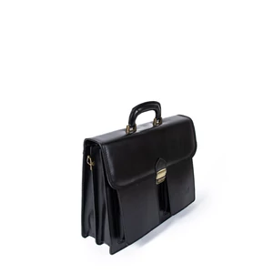 Kép 2/6 - Elegáns Maxmoda Fekete Valódi Bőr Aktatáska