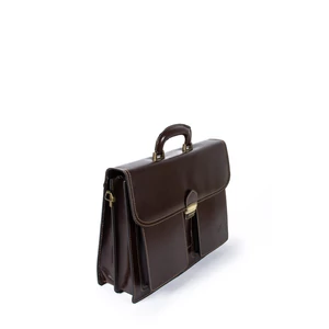 Kép 2/6 - Elegáns Maxmoda Kávébarna Valódi Bőr Aktatáska