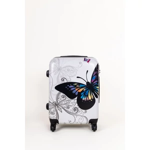 Kép 1/6 - Pillangó Mintás Ormi Wizzair Méretű Kemény Kabinbőrönd (55x36x22cm)