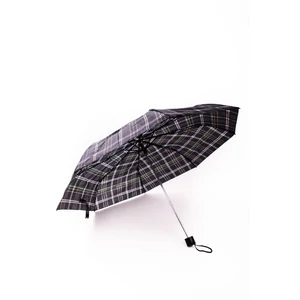 Kép 2/5 - Zöld-Fekete Kockás Összecsukható Esernyő, 96 cm Átmérővel
