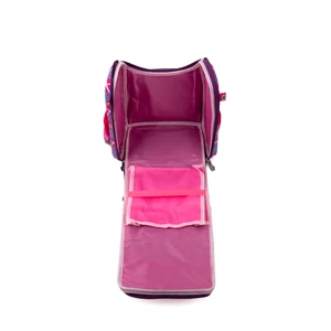 Kép 7/8 - Összecipzározható Pink Mintás Gyermek Hátizsák