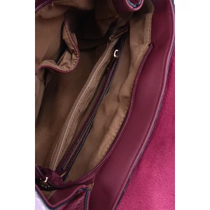 Kép 4/5 - Piros Elegáns Patentos Divat Hátizsák