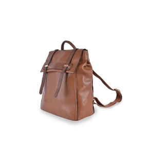 Kép 2/5 - Barna Elegáns Patentos Divat Hátizsák