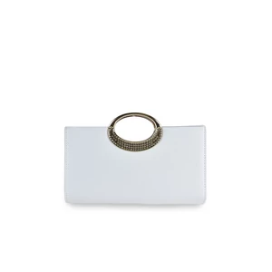 Kép 1/6 - Fehér műbőr elegáns női alkalmi táska