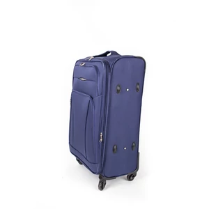 Kép 2/7 - Besty Nagyméretű Sötétkék Színű Puha Falú Bőrönd