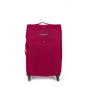 Kép 1/7 - Besty Nagyméretű Bordó Színű Puha Falú Bőrönd Szett