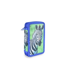 Kép 2/4 - Zöld Zebra Mintás Két RekeszesTolltartó