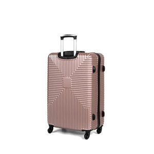 Kép 3/6 - Nagy Méretű Rosegold Négy Kerekű Kemény Falú Bőrönd