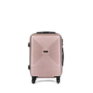 Kép 1/6 - Kisméretű Rosegold Négy Kerekű Kemény Falú Bőrönd