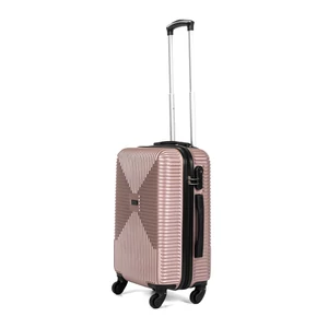 Kép 2/6 - Kisméretű Rosegold Négy Kerekű Kemény Falú Bőrönd