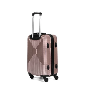 Kép 3/6 - Kisméretű Rosegold Négy Kerekű Kemény Falú Bőrönd