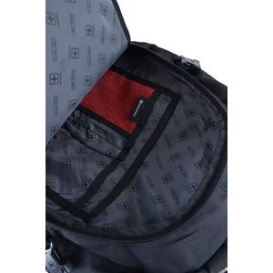Kép 4/5 - Fekete Nagyméretű Cipzáros Hátizsák Laptoptartó Rekesszel