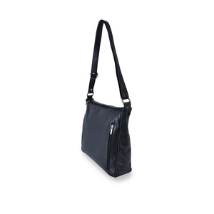 Kép 2/4 - Elegáns Fekete Színű Valódi Bőr Max Moda Válltáska