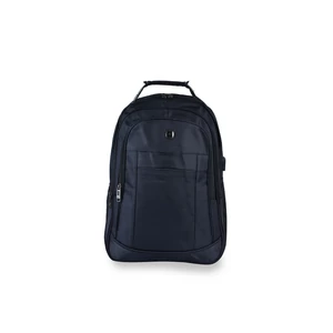 Kép 1/4 - Fekete Unisex Hátizsák USB Kábellel