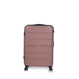 Kép 1/6 - Rosegold Keményfalú Nagy Méretű Bőrönd