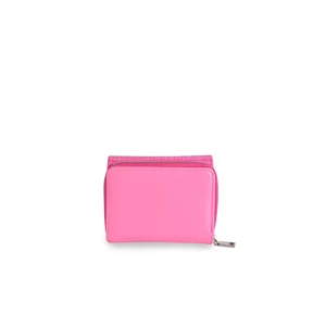 Kép 3/5 - Elegáns Magenta Kisméretű Női Műbőr Pénztárca