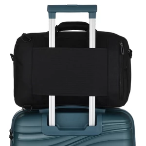 Kép 4/5 - Peterson Fekete Ingyenes Méretű Bőröndre Akasztható Fedélzeti Táska (40x25x20 cm)