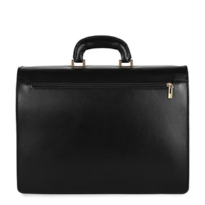Kép 3/8 - Unisex Fekete Valódi Bőr Nagyméretű Aktatáska
