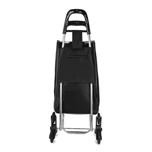 Kép 3/5 - Fekete Lépcsőjáró Extra Könnyű Bevásárlókocsi