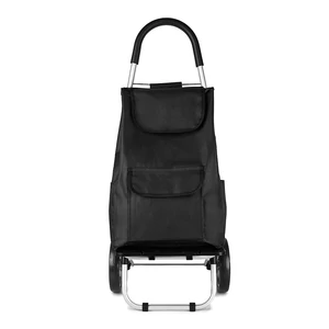 Kép 2/6 - Fekete Kétkerekű Összecsukható Bevásárlókocsi