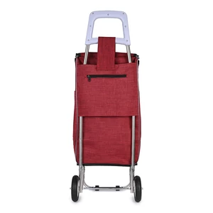 Kép 3/6 - Bordó Alumínium Vázas Bevásárlókocsi