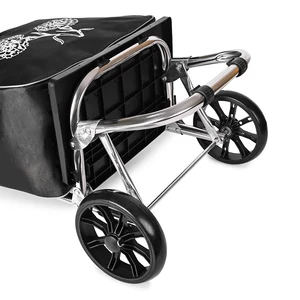 Kép 4/5 - Sötétkék Alumínium Két Kerekű Bevásárlókocsi