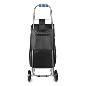 Kép 3/5 - Fekete Alumínium Két Kerekű Bevásárlókocsi