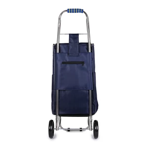 Kép 3/5 - Sötétkék Alumínium Két Kerekű Bevásárlókocsi