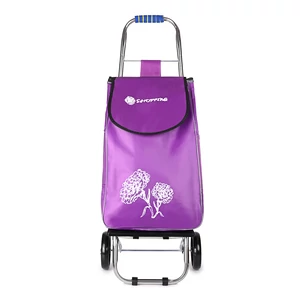 Kép 2/5 - Lila Alumínium Két Kerekű Bevásárlókocsi