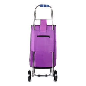 Kép 3/5 - Lila Alumínium Két Kerekű Bevásárlókocsi