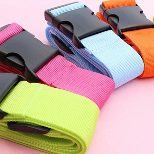 Kép 4/6 - Rózsaszín Állítható Bőröndpánt Heveder - 1 db