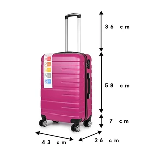 Kép 6/10 - Ormi Rózsaszín ABS Két Részes Bőrönd Szett