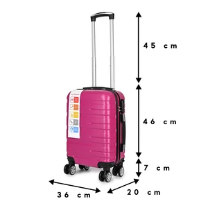 Kép 7/10 - Ormi Rózsaszín ABS Két Részes Bőrönd Szett