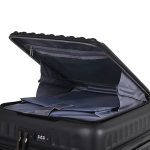 Kép 8/11 - Óarany Színű Kis Méretű Bőrönd Laptop és Pohártartóval