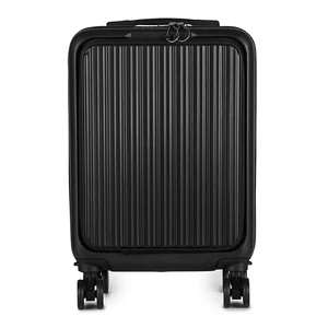 Kép 3/11 - Fekete Kis Méretű Bőrönd Laptop és Pohártartóval