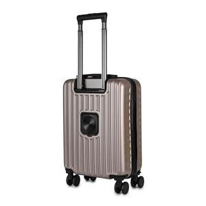 Kép 2/11 - Óarany Színű Kis Méretű Bőrönd Laptop és Pohártartóval