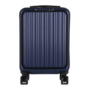 Kép 3/11 - Sötétkék Kis Méretű Bőrönd Laptop és Pohártartóval