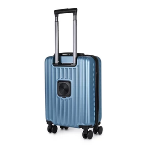 Kép 2/11 - Kék Kis Méretű Bőrönd Laptop és Pohártartóval