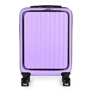 Kép 3/11 - Lila Kis Méretű Bőrönd Laptop és Pohártartóval