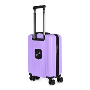 Kép 2/11 - Lila Kis Méretű Bőrönd Laptop és Pohártartóval