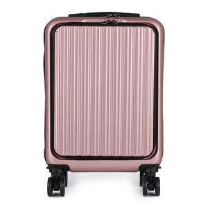 Kép 3/11 - Rózsaarany Kis Méretű Bőrönd Laptop és Pohártartóval