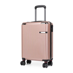 Kép 1/6 - XTD Rózsaarany Kis Méretű Kivehető Kerekű Bőrönd